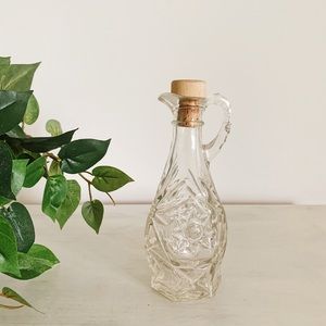 vintage small glass bottle with cork